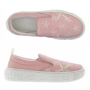 Versace Medusa Girl Sneakers Starfish Printed Canvas Size 35 / 3 US New